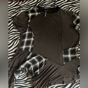 Current Mood Black and Gray oversized Dress